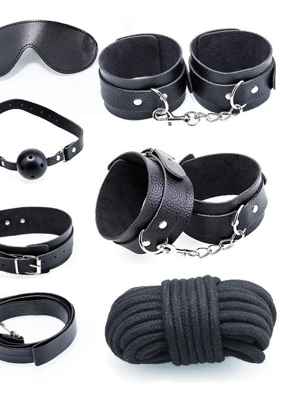 O1CN01B1sIBB1ok2lowta3f__939665262-0-cib.jpg Bondage leather plush seven-piece set 7-piece set couple passion sex toys SM supplies