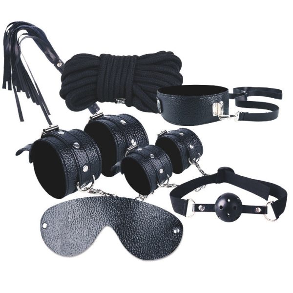 O1CN01wjW1Sv1ok2lnfZVXz__939665262-0-cib.jpg Bondage leather plush seven-piece set 7-piece set couple passion sex toys SM supplies