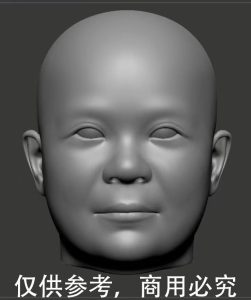 3D modeling photo head photo